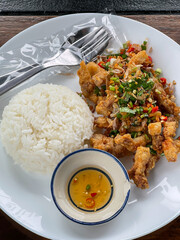 Cuisine Thailand style on top view

