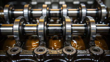 Engine components are shown in this image, highlighting lubricant concept essential for optimal performance and longevity