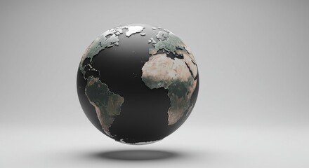 Fototapeta premium Dark sphere in plastic bag