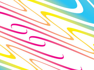 Abstract background with colorful curved lines design. Multicolored modern pattern.