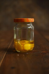 jar of infused garlic oil