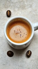 Espresso in White Cup