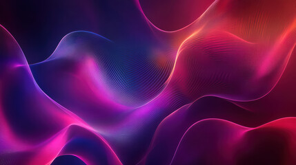 Obraz premium Abstract Flow: Vibrant, dynamic waves of crimson, magenta, and deep blue create an abstract design, evoking feelings of energy, movement, and fluidity.