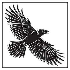 Crow bird Silhouette Vector