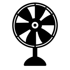 A stand fan silhouette