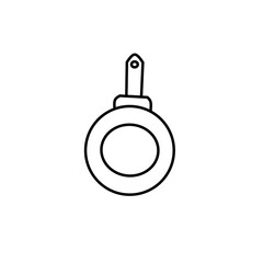 Cooking pan and pot icons thin line illustration