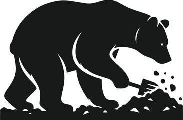 Bear black vector