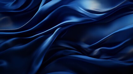 Obraz premium Luxury Royal Blue Silk Fabric Texture | Elegant Abstract Blue Waves Background | Soft Smooth Satin Cloth Design | Modern Royal Blue Wallpaper | Premium Velvet Fabric Flow Pattern