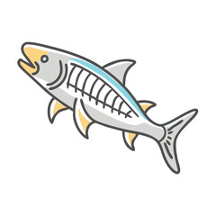 bonefish icon, bonefish vector illustration-simple illustration of bonefish, perfect for bonefish logos and icons
