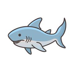 bull shark icon, bull shark vector illustration-simple illustration of bull shark, perfect for bull shark logos and icons