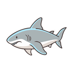 bull shark icon, bull shark vector illustration-simple illustration of bull shark, perfect for bull shark logos and icons