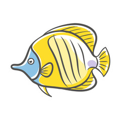 butterflyfish icon, butterflyfish vector illustration-simple illustration of butterflyfish, perfect for butterflyfish logos and icons