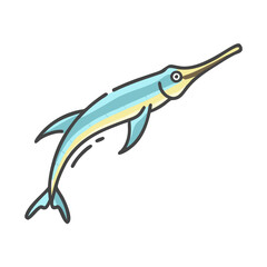 garfish icon, garfish vector illustration-simple illustration of garfish, perfect for garfish logos and icons