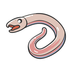 hagfish icon, hagfish vector illustration-simple illustration of hagfish, perfect for hagfish logos and icons