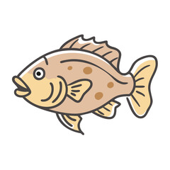grouper icon, grouper vector illustration-simple illustration of grouper, perfect for grouper logos and icons