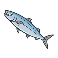 king mackerel icon, king mackerel vector illustration-simple illustration of king mackerel, perfect for king mackerel logos and icons