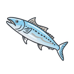 king mackerel icon, king mackerel vector illustration-simple illustration of king mackerel, perfect for king mackerel logos and icons