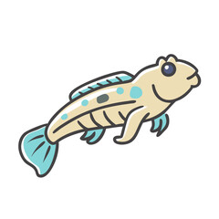mudskipper icon, mudskipper vector illustration-simple illustration of mudskipper, perfect for mudskipper logos and icons