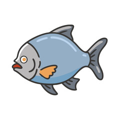 pacu icon, pacu vector illustration-simple illustration of pacu, perfect for pacu logos and icons