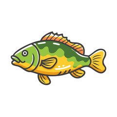 peacock bass icon, peacock bass vector illustration-simple illustration of peacock bass, perfect for peacock bass logos and icons