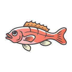 rockfish icon, rockfish vector illustration-simple illustration of rockfish, perfect for rockfish logos and icons
