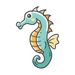 Obraz premium seahorse icon, seahorse vector illustration-simple illustration of seahorse, perfect for seahorse logos and icons