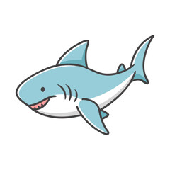 shark icon, shark vector illustration-simple illustration of shark, perfect for shark logos and icons
