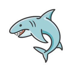 shark icon, shark vector illustration-simple illustration of shark, perfect for shark logos and icons
