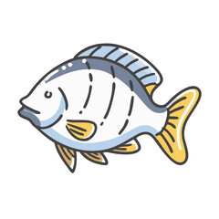 sheepshead icon, sheepshead vector illustration-simple illustration of sheepshead, perfect for sheepshead logos and icons