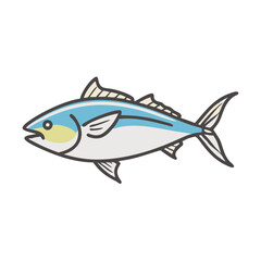 skipjack tuna icon, skipjack tuna vector illustration-simple illustration of skipjack tuna, perfect for skipjack tuna logos and icons