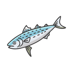 spanish mackerel icon, spanish mackerel vector illustration-simple illustration of spanish mackerel, perfect for spanish mackerel logos and icons