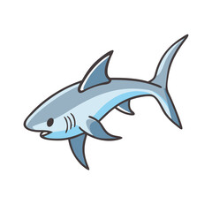 thresher shark icon, thresher shark vector illustration-simple illustration of thresher shark, perfect for thresher shark logos and icons
