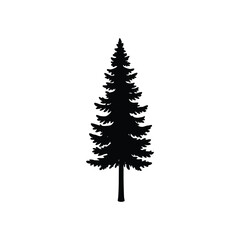 set of christmas trees isolated