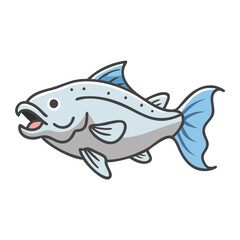 wolf fish icon, wolf fish vector illustration-simple illustration of wolf fish, perfect for wolf fish logos and icons