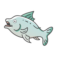 wolf fish icon, wolf fish vector illustration-simple illustration of wolf fish, perfect for wolf fish logos and icons