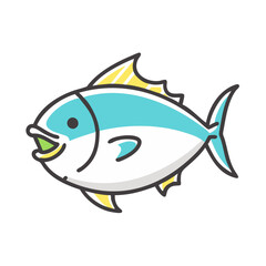 albacore tuna icon, albacore tuna vector illustration-simple illustration of albacore tuna, perfect for albacore tuna logos and icons