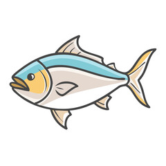amberjack icon, amberjack vector illustration-simple illustration of amberjack, perfect for amberjack logos and icons
