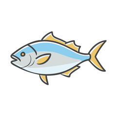 amberjack icon, amberjack vector illustration-simple illustration of amberjack, perfect for amberjack logos and icons