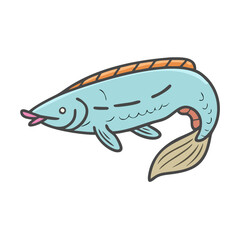 arapaima icon, arapaima vector illustration-simple illustration of arapaima, perfect for arapaima logos and icons