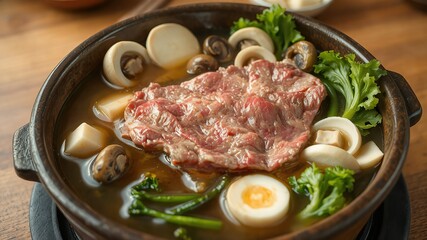 beef stew with vegetables and herbs