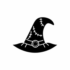 creative details Witch Hat Icon Vector Illustration