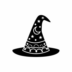 creative details Witch Hat Icon Vector Illustration