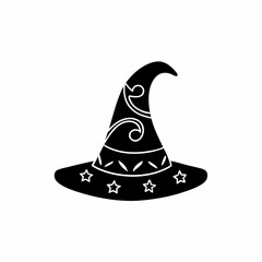 creative details Witch Hat Icon Vector Illustration