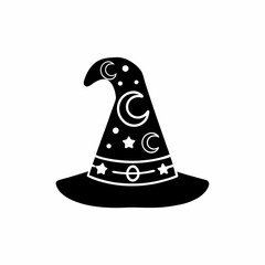creative details Witch Hat Icon Vector Illustration