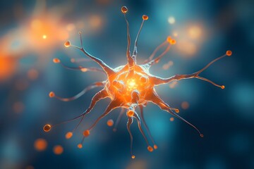 The Anatomy of Disease Detailed View of a Spiky Cancer Cell