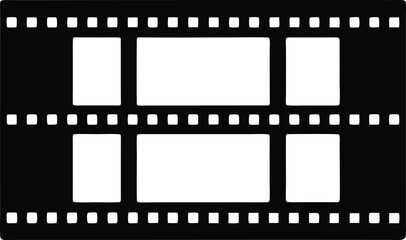 Film Strip Silhouette Vector | Retro Movie Reel Design for Creative Projects