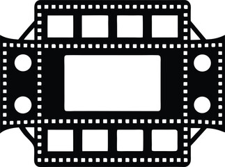 Film Strip Silhouette Vector | Retro Movie Reel Design for Creative Projects