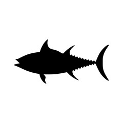Obraz premium Tuna Fish Silhouette Vector Icon