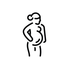Black line icon for labor