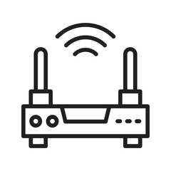 Router Device icon vector image. Suitable for mobile apps, web apps and print media.